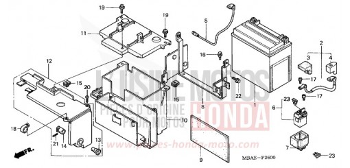 BATTERIE VT750C2Y de 2000